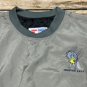 Eagle USA Morton Salt Jacket Mens XL Gray Girl When It Rains It Pours VTG 80s